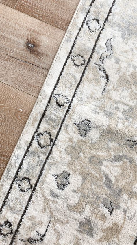 Taupe Rug Bedroom, Tan And Grey Area Rug, Neutral Rug Layering, Neutral Area Rugs Farmhouse, Muted Rug Living Room, Grey And White Rugs, Area Rugs For Grey Walls, Neutral Vintage Rug Living Room, Neutral 9x12 Rugs