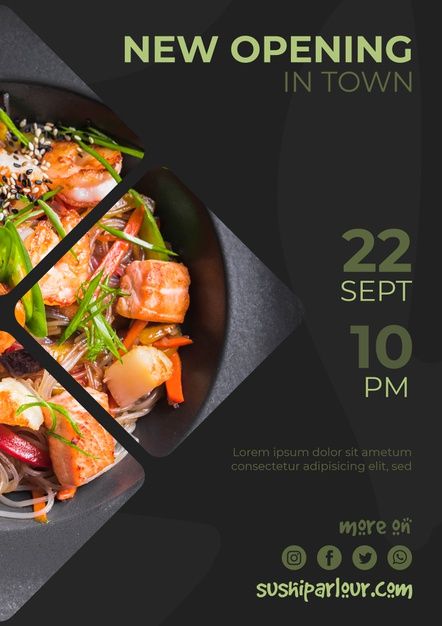 Web banner template for japanese restaurant Free Psd |  #Freepik #freepsd #banner #flyer #food #business Restaurant Banner, Banner Design Layout, Restaurant Poster, Banner Web, Menu Design Template, Restaurant Flyer, Food Banner, Food Menu Design, Food Graphic Design