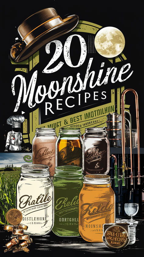 Moonshine has a fascinating history and a reputation for being a unique, homemade distilled spirit. But did you know you can elevate your moonshine game by creating your own moonshine flavoring recipes?  In this blog post, we’ll take you on an exciting journey exploring the world of flavored moonshine, from fruit-infused concoctions to sweet and spiced delights. Java Moonshine Recipe, Salted Caramel Moonshine Recipe, Everclear Moonshine Recipes, Farm Restoration, Moonshine Recipes Homemade, Blackberry Moonshine, Flavored Moonshine Recipes, Viking Recipes, Moonshine Drink Recipes