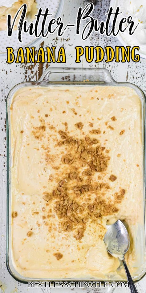 Banana Pudding Recipe From Scratch, Nutter Butter Banana Pudding, Original Banana Pudding Recipe, Peanut Butter Banana Pudding, Homemade Banana Pudding Recipe, Restless Chipotle, Banana Pudding Recipe, Homemade Banana Pudding, Homemade Pudding