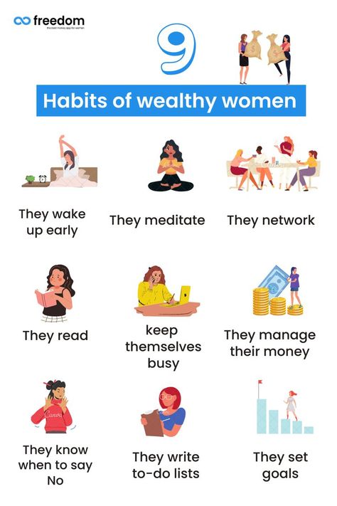 Top habits of wealthy and highly successful women Rich Habits Successful People, Tips To Be Rich, What Rich People Do, How To Be Wealthy, Rich Girl Habits, Rich People Habits, How To Be A High Value Woman, How To Date, Rich People Lifestyle