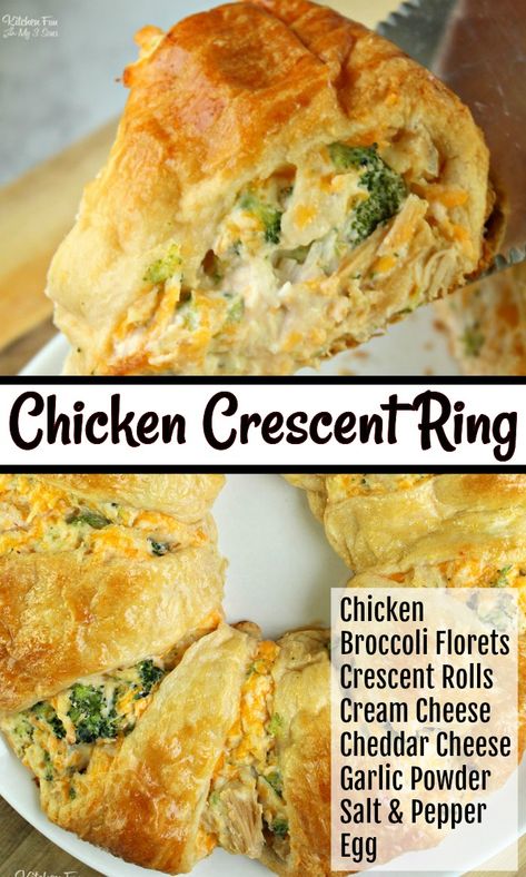 Broccoli Ham And Cheddar Chicken Roll, Crescent Roll Recipes Chicken Broccoli, Crescent Ring Recipes Chicken, Easy Crescent Roll Dinner Recipes, Chicken Broccoli Croissant Ring, Chicken Broccoli Cheese Crescent Rolls, Chicken And Broccoli Crescent Roll Recipes, Crescent Roll Supper Recipes, Chicken Crescent Roll Ring