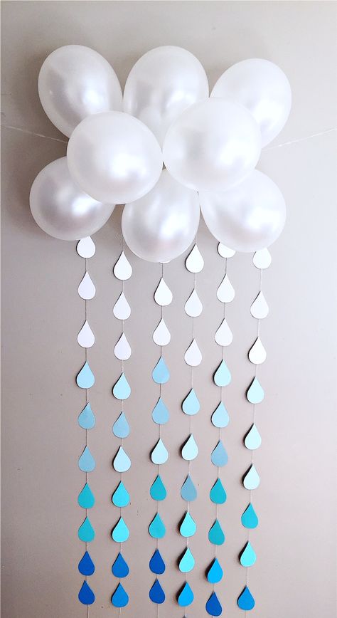 Rain Theme Party Decoration, Raindrop Birthday Party, Rain Cloud Decoration, Rain Theme Decoration, Umbrella Birthday Party, Rain Birthday Party Theme, Rain Themed Party, Weather Party Theme, Rain Theme Party