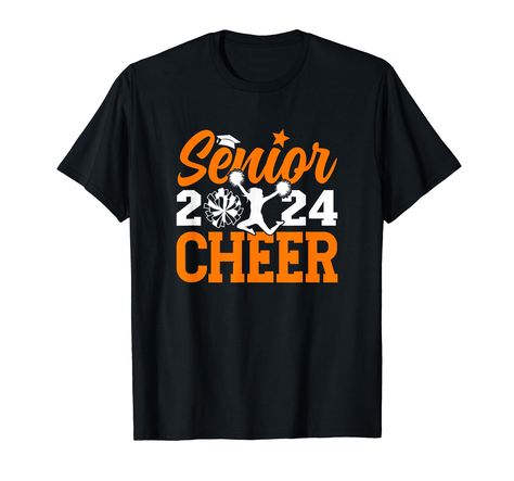 PRICES MAY VARY. Solid colors: 100% Cotton; Heather Grey: 90% Cotton, 10% Polyester; All Other Heathers: 50% Cotton, 50% Polyester Imported Pull On closure Machine Wash Great cheerleading senior 2024 idea for cheer seniors 2024 on their senior cheerleader 2024 graduation day. Excellent graduation class of 2024 idea for a proud cheer senior 2024. Lightweight, Classic fit, Double-needle sleeve and bottom hem Cheer Shirts Designs Cheerleading High Schools, Cheer Senior Shirts, Senior Night Gift Ideas Cheerleading, School Spirit Cheerleading T-shirt With Team Logo, School Spirit Graphic Print T-shirt For Cheerleading, Customizable T-shirt For Cheerleading With School Spirit, Senior Cheerleader, Cheerleading Tshirts, Cheerleading Shirts