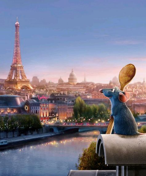 Ratatouille (2007) Ratatouille Movie, Ratatouille 2007, Ratatouille Disney, Cute Fall Wallpaper, Graduation Cap Decoration, Cap Decorations, Paris At Night, Window Painting, Fall Wallpaper