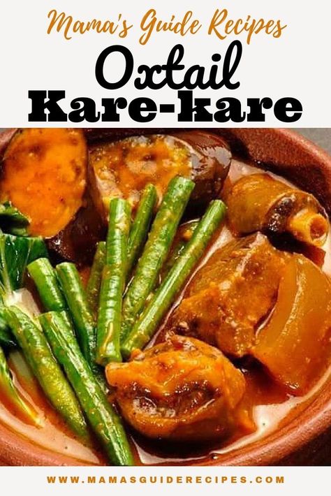 Best Kare Kare Recipe, Filipino Dinner, Kare Kare Recipe, Filipino Christmas, Easy Filipino Recipes, Beautiful Philippines, Filipino Food Dessert, Pinoy Foods, Oxtail Recipes