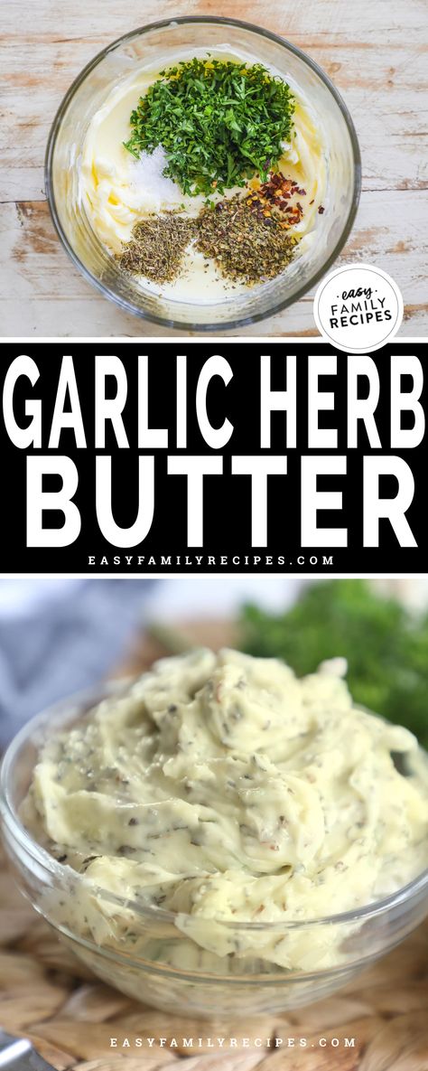 Garlic Herb Butter Dried Herbs, Garlic Dill Butter, Herbed Garlic Butter, Roasted Garlic Herb Butter, Herb Butter For Chicken, Herbs Butter Recipe, Rosemary Thyme Butter, Garlic Herb Butter For Steak, Garlic Butter Recipe Homemade For Bread