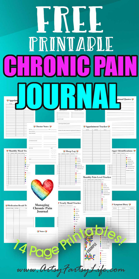 Chronic Pain Journal - Free Printable! Chemo Journal Ideas, Symptom Tracker Printable Free, Chronic Illness Journal, Pain Journal, Symptom Tracker Printable, Symptom Journal, Autoimmune Disease Symptoms, Medical Symptoms, Medical Journal