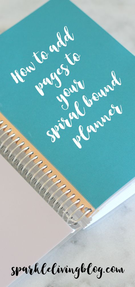 How to add pages to a spiral bound planner. Sparkle Crafts, Notebook Holder, Diy Planner Notebook, Spiral Planners, My Planner, Creative Planner, Planner Art, Hourly Planner, Pocket Planner