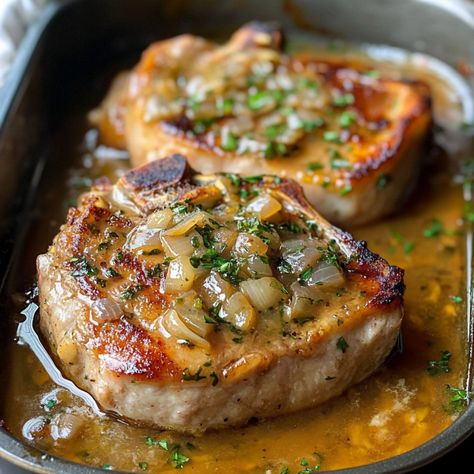 Roasted Boneless Pork Chops, Dinner Ideas Pork Chops Oven Baked, Oven Braised Pork Chops, Braised Pork Chops Dutch Oven, Extra Thick Pork Chops, Braised Pork Chops Oven, Stuff Pork Chop, Southern Pork Chops And Gravy, Bone In Pork Chops In The Oven