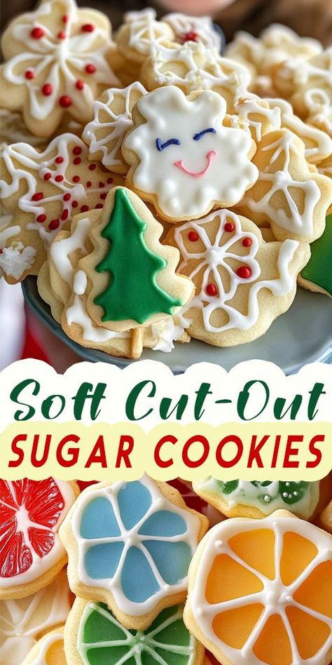 🌟 Pro Tips for Perfect Cut-Out Sugar Cookies – Learn how to bake soft, buttery sugar cookies that hold their shape. Perfect for decorating like a pro! #BakingTips #HomemadeCookies #CutOutSugarCookies Sugar Cookie For Decorating Recipe, Classic Cut Out Sugar Cookies, Soft Sugar Cookies For Decorating, Christmas Sugar Cut Out Cookies, Soft Buttery Sugar Cookies, Easy Sugar Cookie Recipe For Cutouts, Chewy Cutout Sugar Cookies, Perfect Sugar Cookies For Decorating, Easy Cookies To Decorate