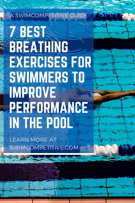 Breathing is one of the most simple and natural occurring processes in our body- something we barely have to think about, something we take for granted, and something that can have a much larger effect on our performance in the pool than we realize. So why not maximize it? In this article, I take a look at some pool and dryland breathing exercises for swimmers to increase lung capacity, enforce proper breathing technique, and lower stress before a big race for enhanced performance. Swimming Tips Breathing, Swimmers Workout Dryland, Best Swimming Workouts, Exercises For Swimmers, Swimming Inspiration, Dryland Workout, Workouts For Swimmers, Swimming Technique, Swimming Videos