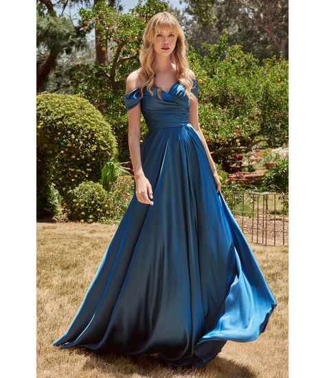 French Navy Satin Off The Shoulder Bridesmaid Gown - Unique Vintage - Womens, DRESSES, PROM AND SPECIAL OCCASION 2024 Gowns, Gala Gown, Off The Shoulder Sleeves, Cinderella Divine, Wedding Shoes Bride, Bridesmaid Dresses Prom, Long Bridesmaid Dress, Dress Bridesmaid, Product Recommendations