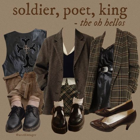 Dark Adventure Aesthetic Outfits, Chaotic Academia Aesthetic Outfit, Mbti Style, Chaotic Academia Outfits, The Oh Hellos, Soldier Poet King, Planetary Nebula, Academia Aesthetic Outfit, Dark Academia Outfits