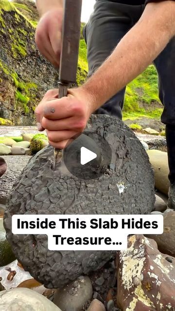 THE GEOLOGY | CRYSTALS on Instagram: "🤯 What an incredible find! 🌅 They discovered a perfect limestone rock! 🌊 🏝️ After carefully extracting it from the soft shale, they opened the nodule to reveal the 185 Million Year Old fossil that was preserved within!

@yorkshire.fossils ✅

 #natural #nature #fossil #fossils #ancient #animals #art #ammonite #ammonites #dinosaur #scientist #minerals #paleontology #whitby #geologist #dorset #geology #charmouth #jurassic #yorkshire" Limestone Rock, Agate Rocks, Fossilized Wood, Fossil Bones, Rocks And Fossils, Prehistoric World, Ancient Animals, Natural Nature, Animals Art