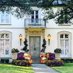 A 19th Century Charleston Mansion - The Glam Pad Boxwood Planters Front Porches, Dallas Architecture, Fall Curb Appeal, Boxwood Planters, Potted Boxwood, Exterior Facade, Porch Styles, Front Porch Ideas Curb Appeal, Porch Steps