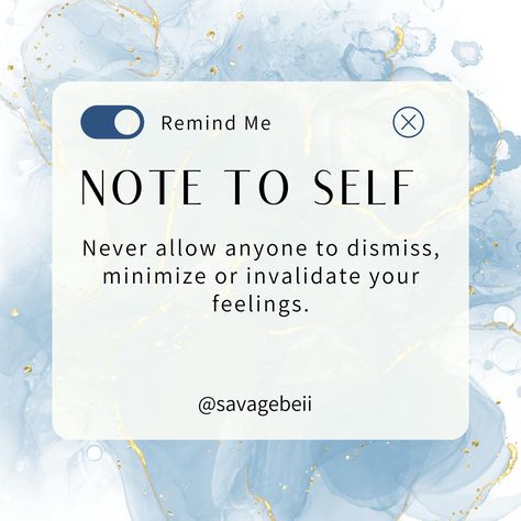 Don’t allow anyone to dismiss or belittle what you’re experiencing. Your emotions are valid and deserve acknowledgment and respect. If someone attempts to minimize or invalidate your feelings, assertively communicate your perspective and boundaries, and surround yourself with supportive individuals who validate and respect your emotions. Follow @savagebeii • • • • #quotes #quoteoftheday #wordporn #notetoself #instaquote #lifemotivation #liferules #selflovequotes #empowerher #trending #positi... Emotions Are Valid, Life Rules, Surround Yourself, Self Love Quotes, Life Motivation, Life Experiences, Note To Self, A Blessing, Self Discovery