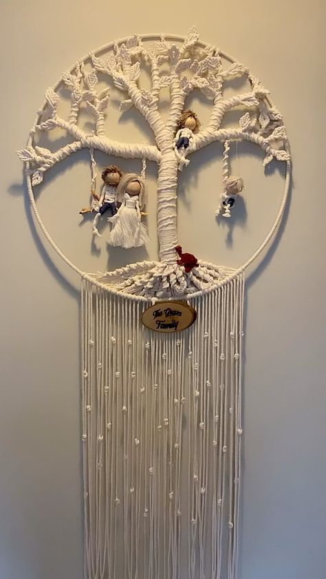 Claire Martin’s Instagram profile post Macrame Circle, Tree Of Life Crafts, Dolls Handmade Diy, Pola Macrame, Hobby Lobby Decor, Macrame Wall Hanging Tutorial, Fairy Tree Houses, Flower Pot People, Macrame Plant Hanger Patterns