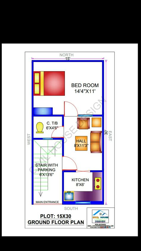 20x40 South Facing Plan, 15x30 House Plans 2bhk, 15×25 House Plan, 15x35 House Plans, 15×35 House Plan, 15×20 House Plan, 15x30 House Plans India, 15×30 House Design, 15 X 30 Floor Plan