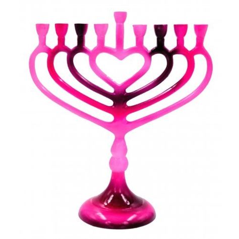 Chanukah Menorah, Hanukkah Candles, Heart Outline, Hanukkah Menorah, Jewish Holiday, Holiday Store, Tickled Pink, Menorah, Discount Price