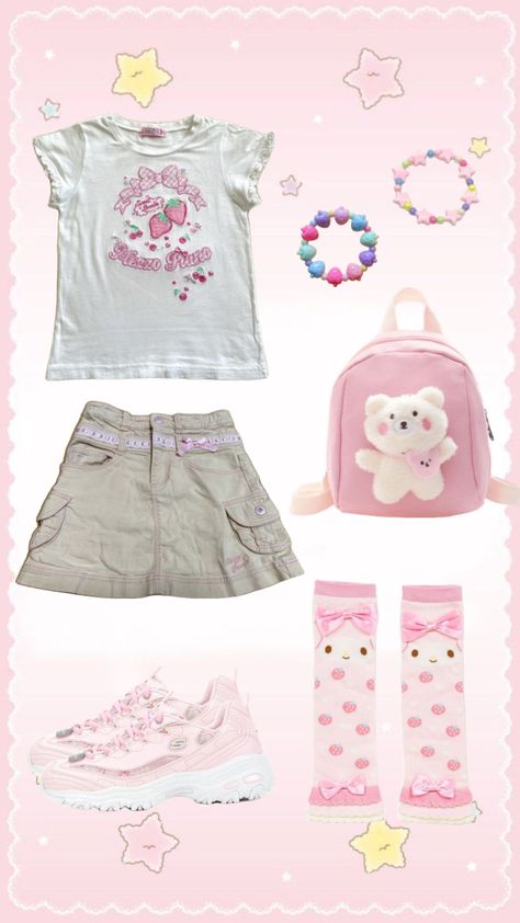 #cutecore #kawaii #fashion #outfitinspo #outfit #fyp #sanrio #hellokitty #mymelody #pink #aesthetic Sanrio Outfits, Middle School Outfit, Fits Clothes, Roblox Outfit, Kawaii Clothes, Cute Fits, School Outfit, Kawaii Fashion, Pink Aesthetic