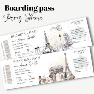 Paris Themed Party Ideas - Games and Gatherings Feminine Theme, Boarding Pass Invitation, Boarding Pass Template, Paris Theme Party, 45th Birthday, Paris Themed, Paris Vacation, Paris Party, French Flag