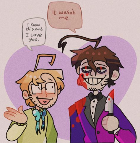 Henry And William, William Afton X Henry Emily, Michael In The Bathroom, Dave Williams, Dave Miller, And I Love You, Henry Miller, Fnaf Comics, William Afton