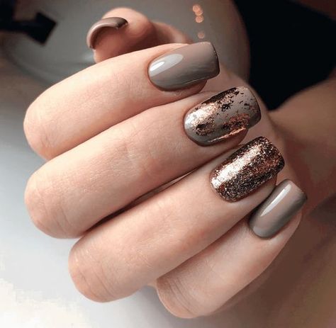 Glitter Gel Nail Designs, Classy Nail, Foil Nail Art, Nail Art Glitter, Glitter Gel Nails, Her Nails, Gel Nail Design, Simple Nail, Nagel Inspo