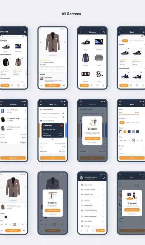 Amazon Redesign Concept - Mobile App on Behance Flutter Mobile App Design, Ecommerce Mobile Design, Ecommerce Mobile App Design, Ecommerce App Design Mobile Ui, E Commerce App Mobile Ui, App Ui设计, Amazon Redesign, Ecommerce App Design, Ecommerce Ui Design