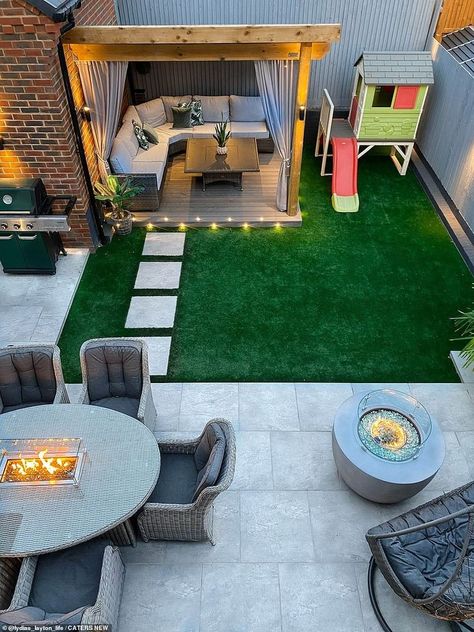 Tiny Home Inspiration, Back Garden Design, Backyard Seating, Backyard Remodel, Patio Garden Design, Garden Makeover, Backyard Inspiration, Outdoor Gardens Design, Terrace Design