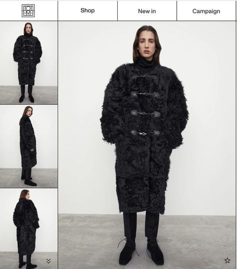 Toteme Coat, Shag Coat, Coat Fur, Duffle Coat, Winter Collection, Fur Coat, Winter Jackets