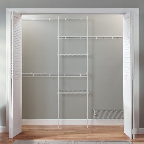 Arrives by Tue, Oct 19 Buy Closetmaid Closet Organizer Kit with Wire Shoe Shelf, 5' to 8', White at Walmart.com Closet Drawer System, Closet Organizer Kits, Closet Maid, Organiser Son Dressing, Front Closet, Closet Planning, White Closet, Closet Kits, Closet Renovation