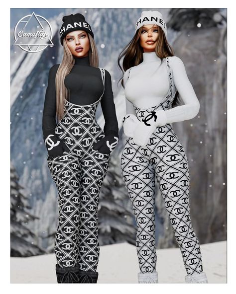 CHANEL SKI Collection Teaser | Patreon Sims Outfits, Sims 4 Men Clothing, Ski Jumpsuit, Free Sims 4, Jumpsuit Outfits, Sims 4 Cc Folder, Sims 4 Dresses, Sims Four, Sims4 Clothes