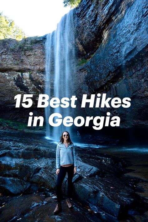 Interested in hiking in the state of Georgia? Here is a list of the 15 BEST hikes in Georgia that you absolutely cannot miss. North Georgia Hiking, Hikes In Georgia, Georgia Hiking Trails, Georgia Hikes, Georgia Hiking, Ga Mountains, Usa Trips, Georgia Trip, Ellijay Georgia