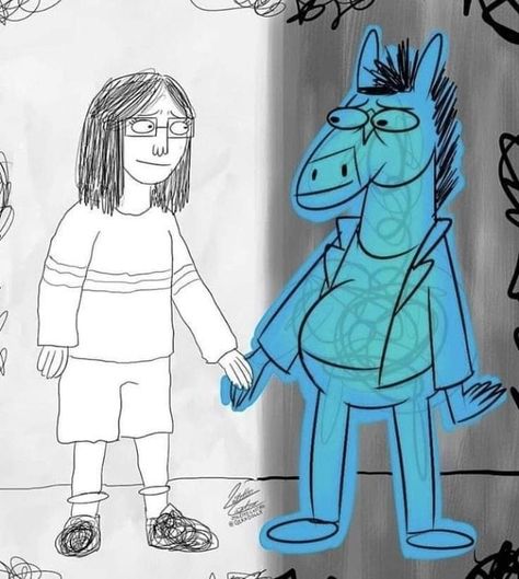 Literally Me Characters, Arte Grunge, Bojack Horseman, Funny Horse, Draw Something, Show Horses, Literally Me, Animation Series, Movies Showing