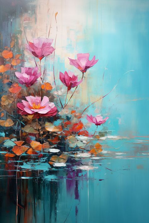 Unveil a world of floral beauty with these 40 canvas painting ideas, showcasing a spectrum of artistic expressions inspired by flowers. Floral Painting Ideas, Large Flower Wall Art, Floral Canvas Painting, Morning Makeup Routine, Abstract Painting Ideas, Flower Abstract Art, Floral Abstract Painting, Watercolour Florals, Flowers Oil Painting