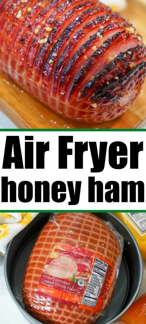 Ham In Air Fryer, Crockpot Ham And Potatoes, Cook A Ham, Air Fryer Ham, Precooked Ham, Cooking Secrets, Whole Ham, Cooked Ham, Friends Recipes