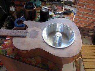 Resonator Guitar Converted From Old Acoustic Guitar (with Pictures) - Instructables Old Acoustic Guitar, Ukulele Instrument, Homemade Musical Instruments, Record Turntable, Luthier Tools, Diy Music, Resonator Guitar, Guitar Diy, Recording Studio Design