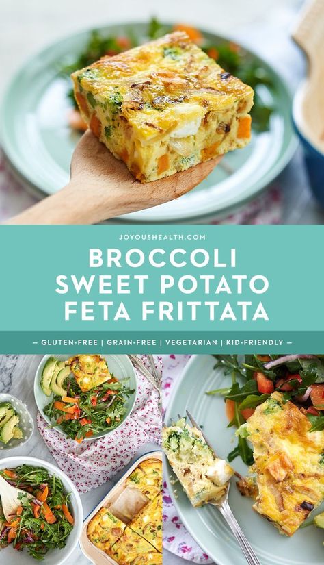 Sweet Potato Feta, Broccoli Sweet Potato, Fritata Recipe, Potato Frittata Recipes, Broccoli Frittata, Feta Frittata, Sweet Potato Frittata, Frittata Recipes, Quiche Recipes