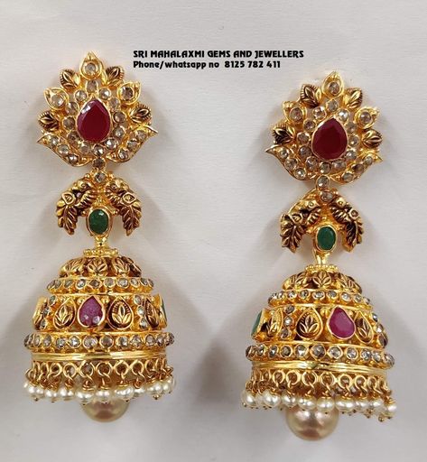 Long Jumki Design Gold, New Model Buttalu Gold, Gold Buttalu Earrings Latest Heavy, Jumka Design Gold Latest, Buttalu Earrings Gold Bridal Latest, Kammalu Buttalu Gold, Gold Buttalu Earrings Latest, Buttalu Earrings Gold Bridal, Gold Buttalu