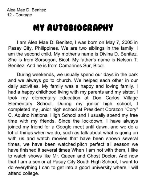 My Autobiography Student, Autobiography Example, Student Council Speech Examples, Autobiography Project, Student Council Speech, Autobiography Template, Intro Paragraph, Inspirational Bulletin Boards, My Autobiography