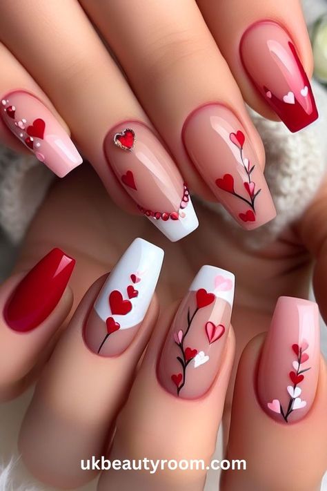 If you are doing something special for Valentine’s Day, why not decorate your nails with Valentine’s day nail art? Nail designs for Valentine’s Day usually include hearts or roses, and traditional Valentine’s Day colors, like pink, red and white. This post lists 30 ideas for Valentine’s Day Nails. Trendy, short designs, simple, gel, acrylic, pink, square, french tip, black, acrylic coffin, pink and red, short almond, simple French Tip Art Designs, Short Square Nail Designs Simple, Short French Nail Designs, Cute Nails French Tip, Short Nails With Designs, Nail Art Coffin Shape, Short Square Nails Pink, Nails With Heart Designs, Red Nail Art Ideas