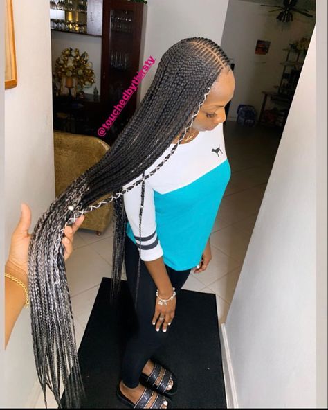 One Layer Braids Black Hairstyles, Three Layer Braids For Black Women, 3 Layer Braids, 3 Layer Braids Side Part, 3 Layer Feed In Braids Middle Part, Two Layer Feed In Braids Side Part, Ghanaian Braids, Two Layer Feed In Braids, Hairstyles 2023 Trends