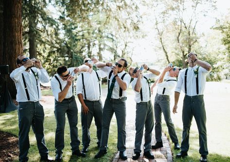 Beer Run Wedding Photo, Western Groomsmen Photos, Western Groomsmen, Groomsmen Pics, Lake Wedding Pictures, Country Groomsmen, Funny Groomsmen Photos, Hay Wedding, Groomsmen Wedding Photos