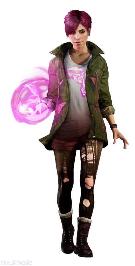 Fetch~ infamous: First Light. Wanna try to re-create this look for a costume Infamous First Light, Delsin Rowe, Ps4 Exclusives, Infamous Second Son, Innocent Person, Walker Art, Rpg Characters, Costume Diy, Modern Fantasy