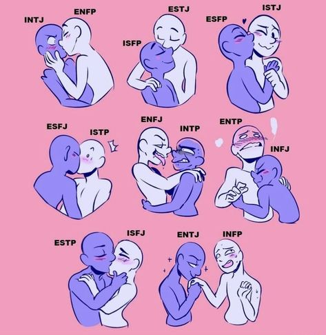 Mbti Relationships, Mbti Character, Different Poses, Ship Drawing, Drawing Prompt, Drawing Expressions, Mbti Personality, Poses References, Intp