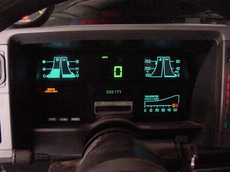 A Look Back at Some Early GM Digital Dashboards Digital Dashboard Car, Futuristic Cars Interior, Car Cockpit, Cassette Futurism, Car Ui, Digital Dashboard, Car Gauges, Dashboard Car, Custom Car Interior