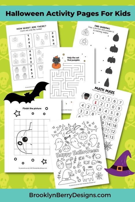 Halloween Activity Worksheets, Halloween Free Printables Kids, Free Halloween Activity Printables, Halloween Activities For Kids Printable, Free Halloween Printables For Kids, Halloween Printables Free For Kids, Halloween Activity Pages, Kids Halloween Activities, Kids Halloween Activity