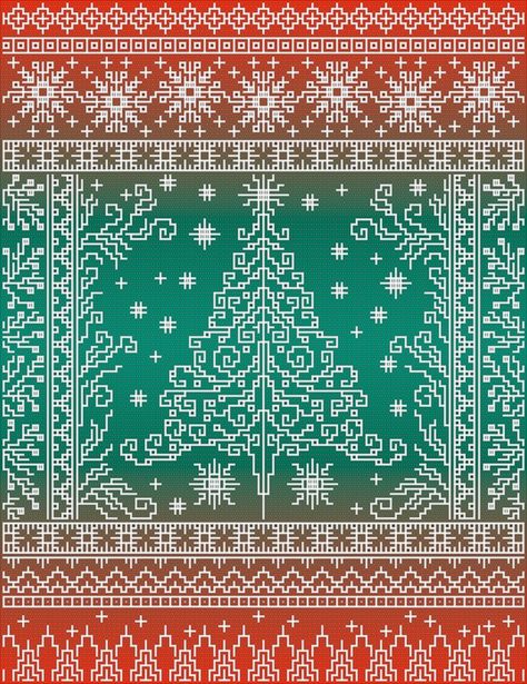 Mosaic Crochet Christmas Patterns Free, Mosaic Crochet Patterns Free Charts, Christmas Charts, Overlay Mosaic Crochet, Tree Mosaic, Mosaic Crochet, Free Chart, Row By Row, Christmas Crochet Patterns