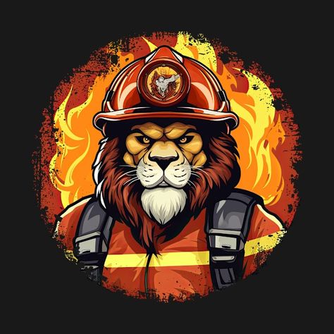 This design is perfect for firefighter fans looking for something unique. Chic patient design for firefighters. Warm-hearted design for every firefighter. Lion Tshirt, Something Unique, Looking For Something, Firefighter, Lion, Shirt Designs, Tshirt Designs, Couture, T Shirts